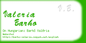 valeria barho business card